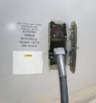 Ground Power cable supplying electrical power to the aircraft